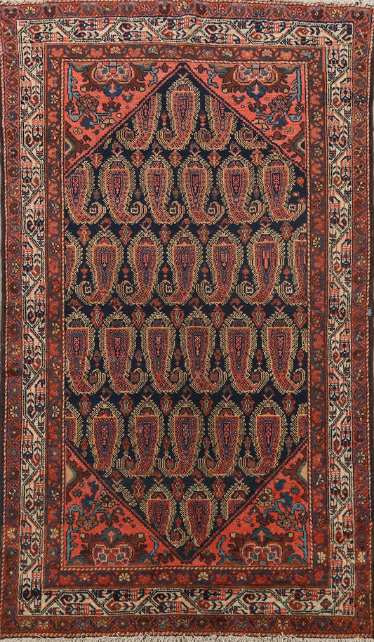 Antique All-Over Malayer Persian Area Rug 4x7