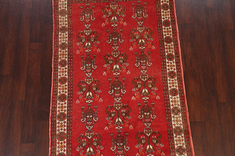 Tribal Red Balouch Persian Area Rug 4x7