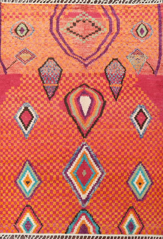 Tribal Moroccan Wool Area Rug 8x11