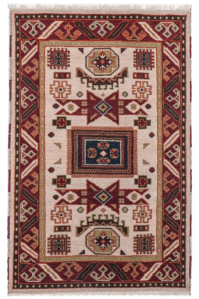 Ziegler Hand Knotted Afghan Rug — rug only