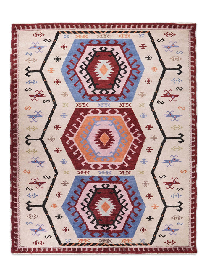 Bijar Hand Knotted Afghan Rug — rug only