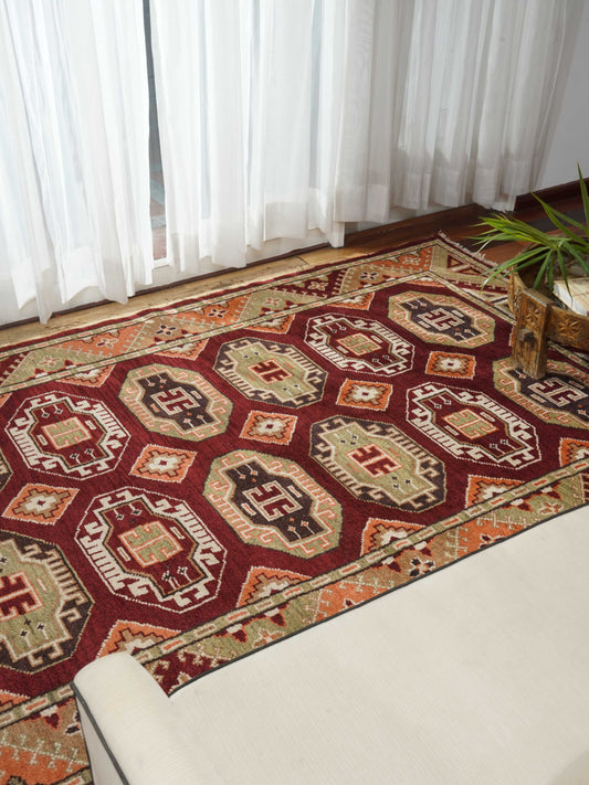 Moud Hand Knotted Afghan Rug