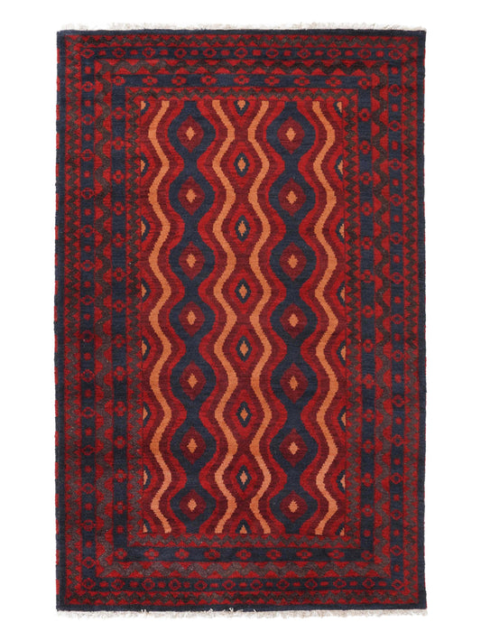 Hamadan Hand Knotted Afghan Rug
