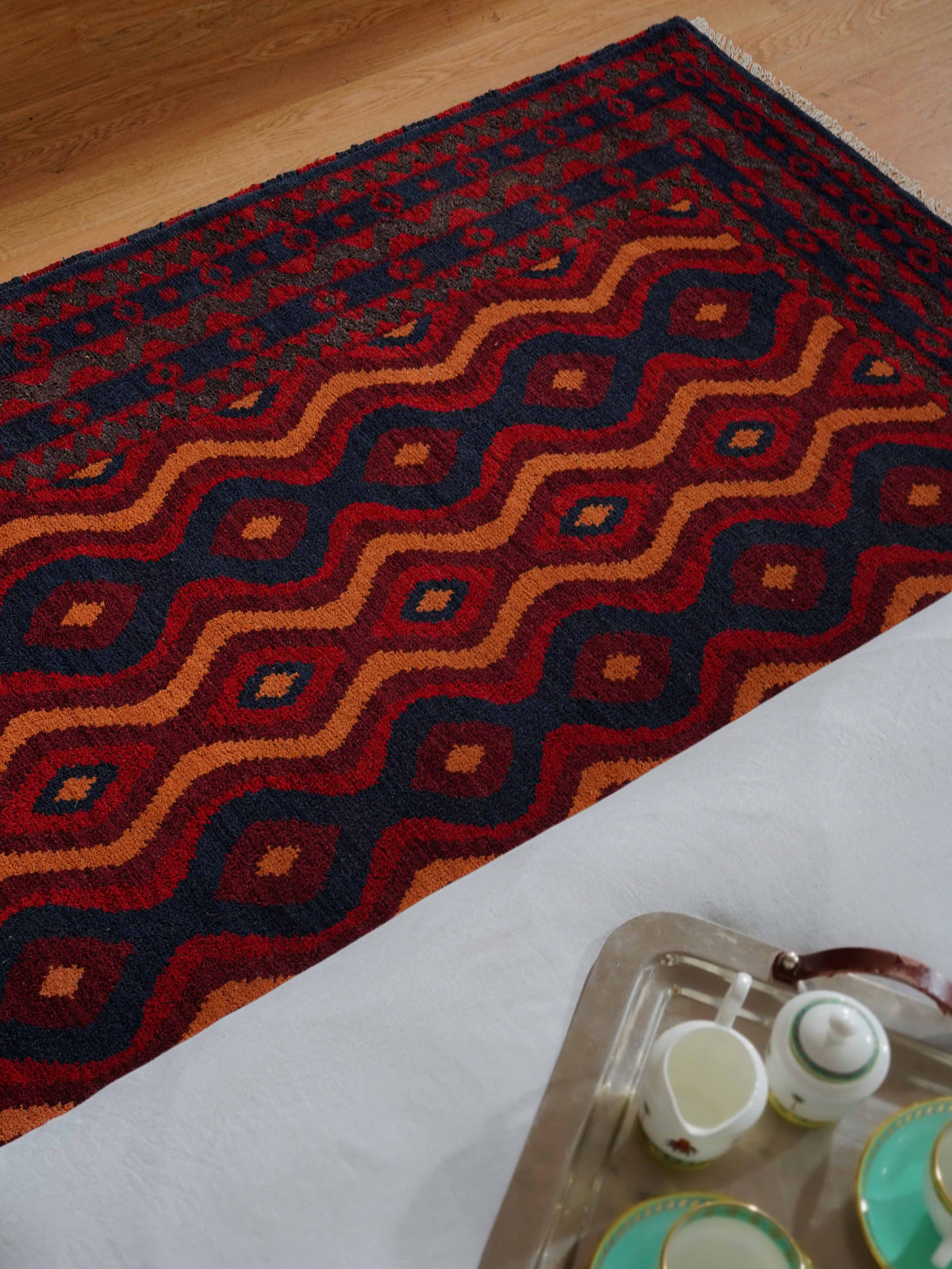 Hamadan Hand Knotted Afghan Rug