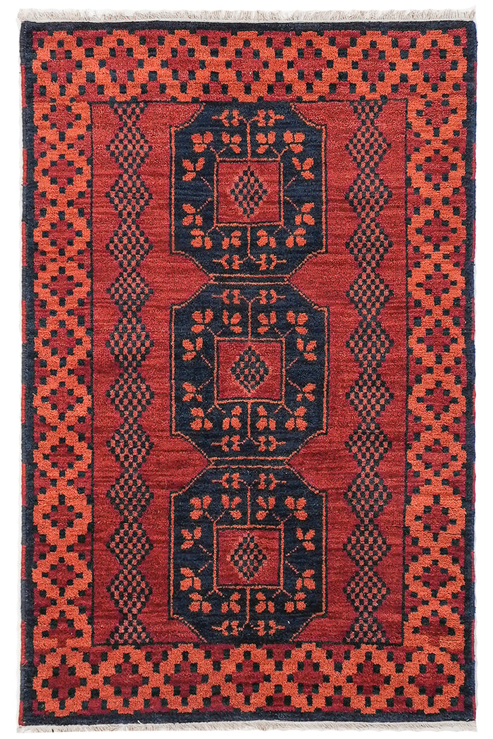 Karaja Hand Knotted Afghan Rug — rug only