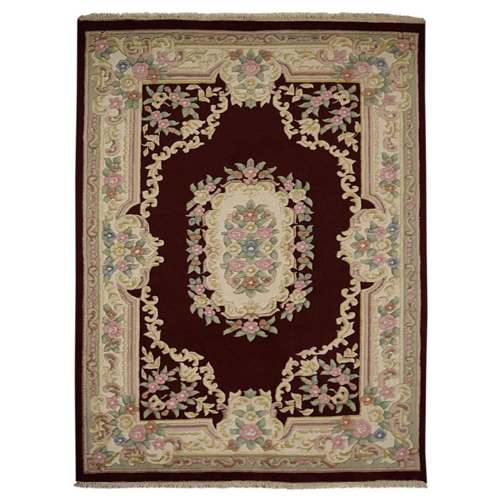 hand-knotted-aras-wool-area-rug-oriental-red-side 1