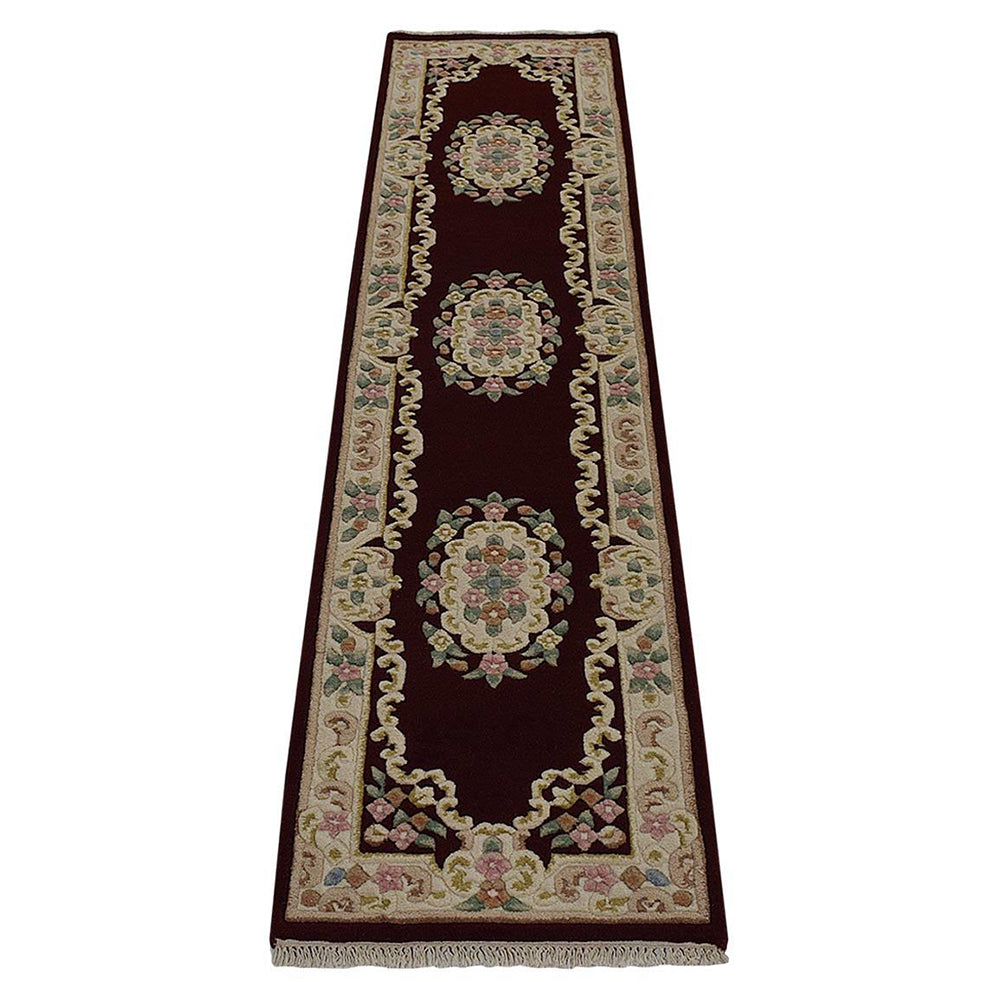 hand-knotted-runner-wool-area-rug-oriental-red-side 2