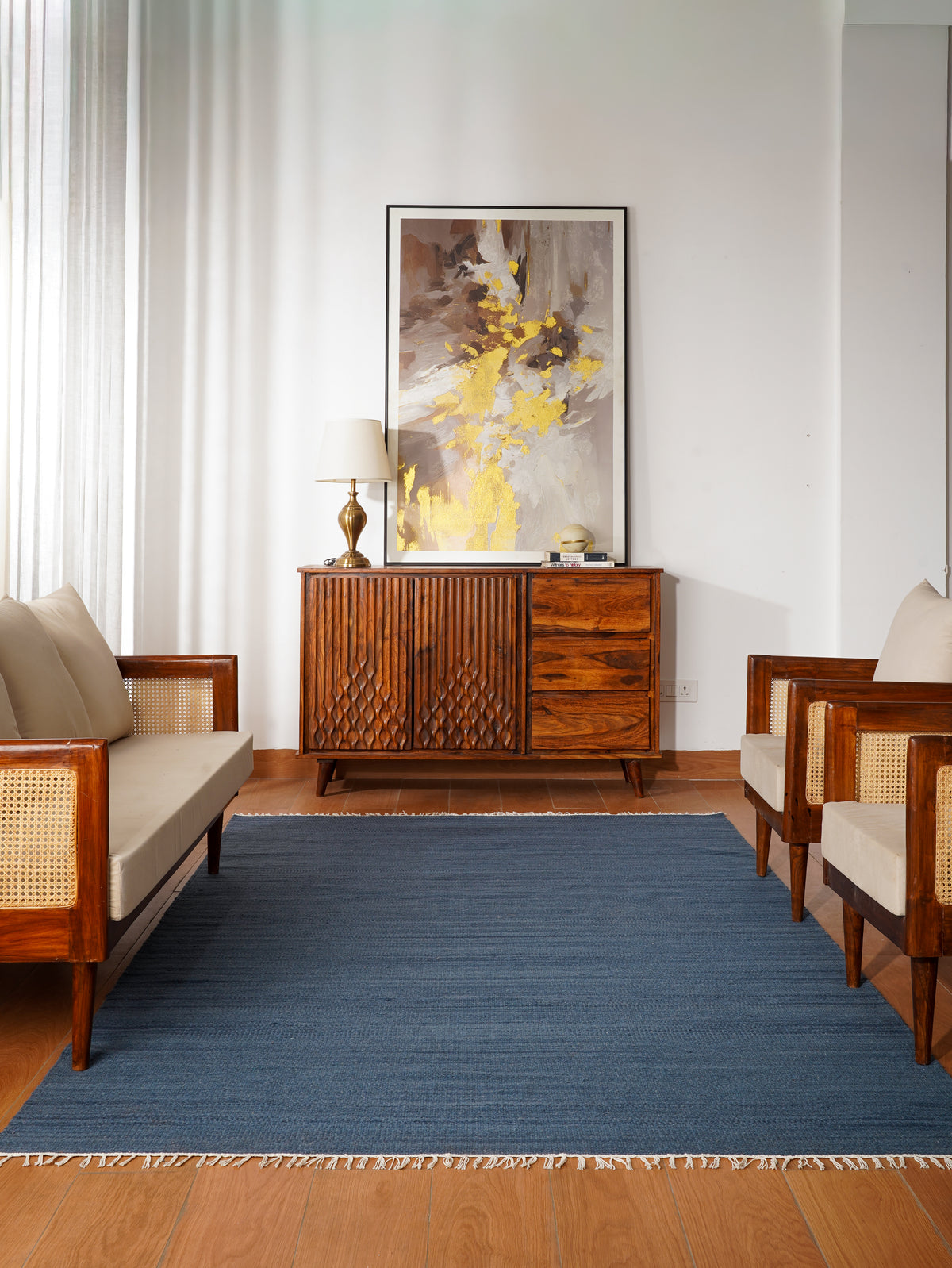 Fuzzy Hand Woven Rug