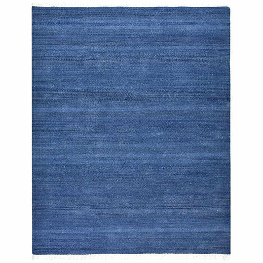 hand-woven-flat-weave-kilim-wool-area-rug-solid-blue-side 1