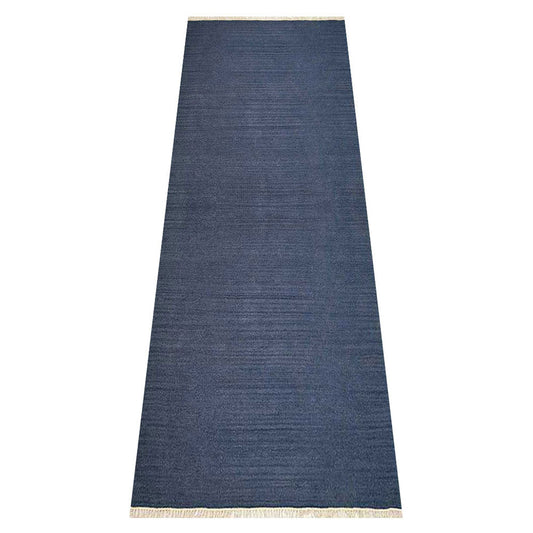 hand-woven-flat-weave-kilim-wool-area-rug-solid-blue-side 4