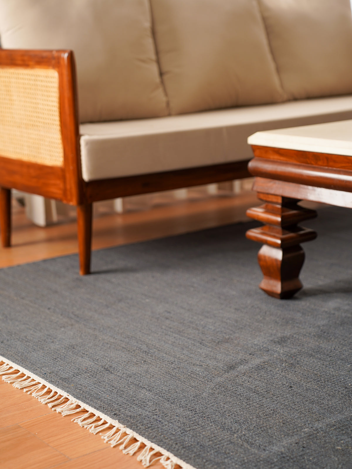 Fuzzy Hand Woven Rug