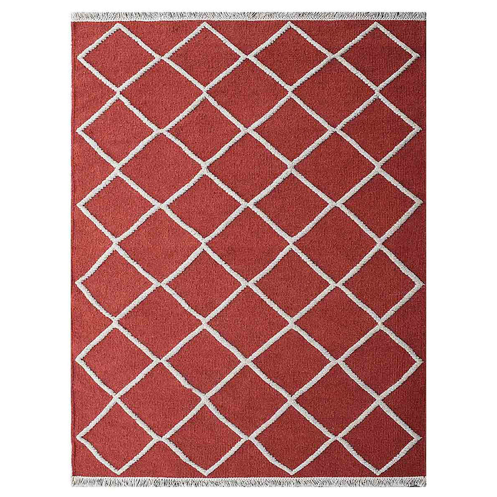 Checkerboard Hand Woven Rug