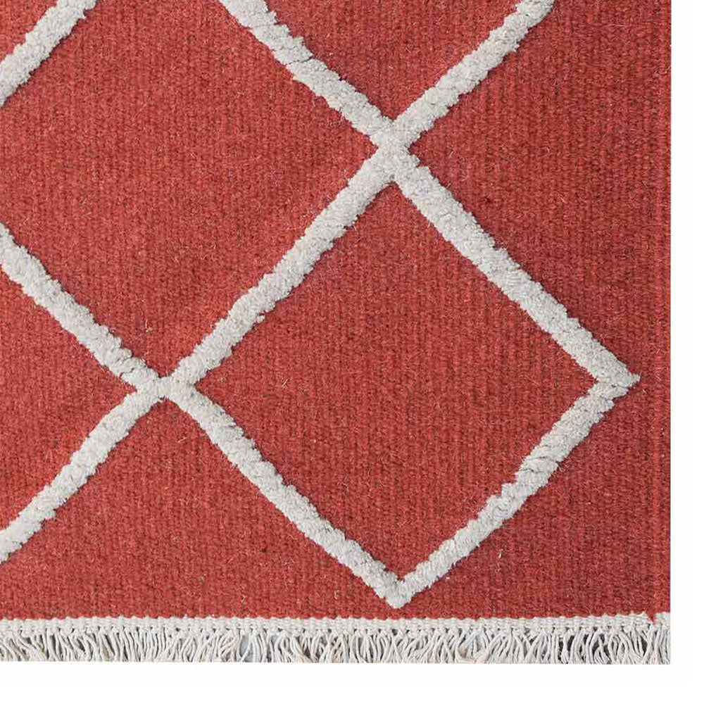 Checkerboard Hand Woven Rug