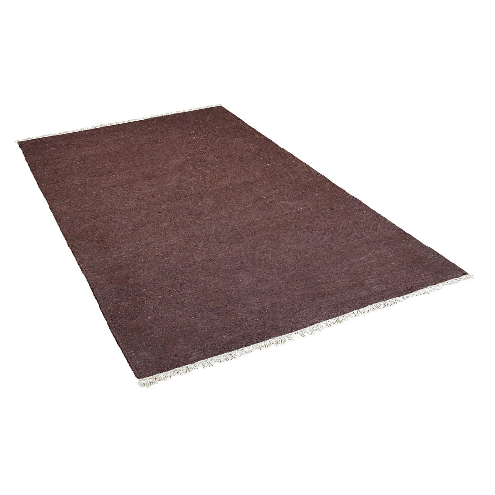 hand-woven-flat-weave-skittles-kilim-cotton-area-rug-solid-brown-side 2