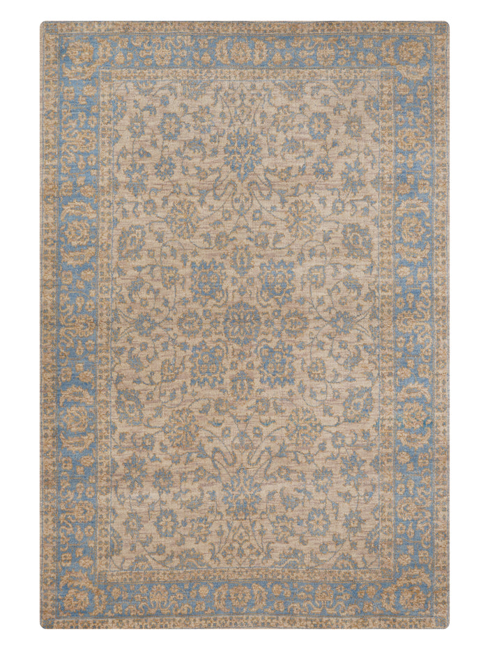 Classic Azure Hand Knotted Wool Oriental Area Rug — rug only