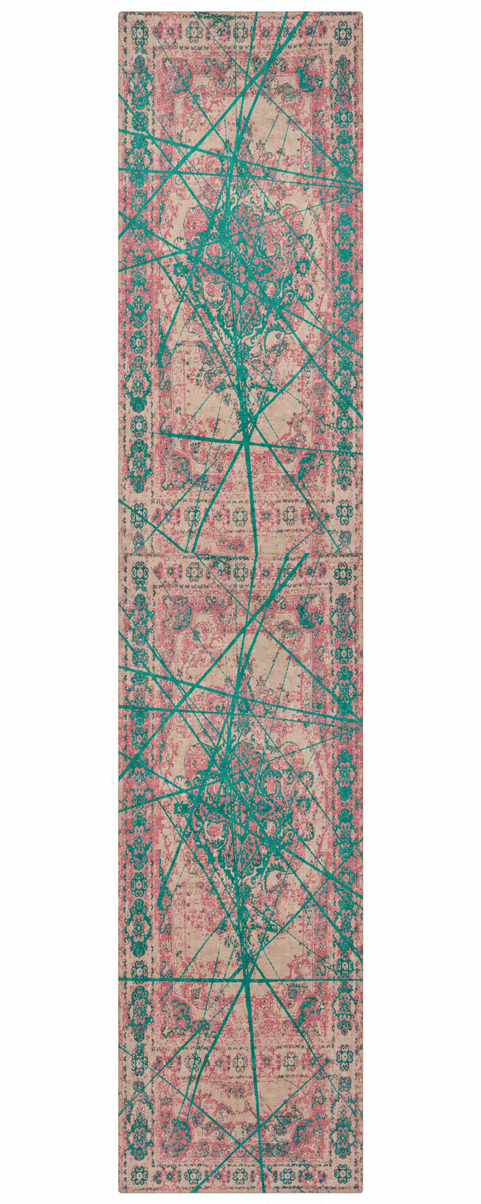 Crimson Lines Hand Knotted Wool Oriental Area Rug — rug only