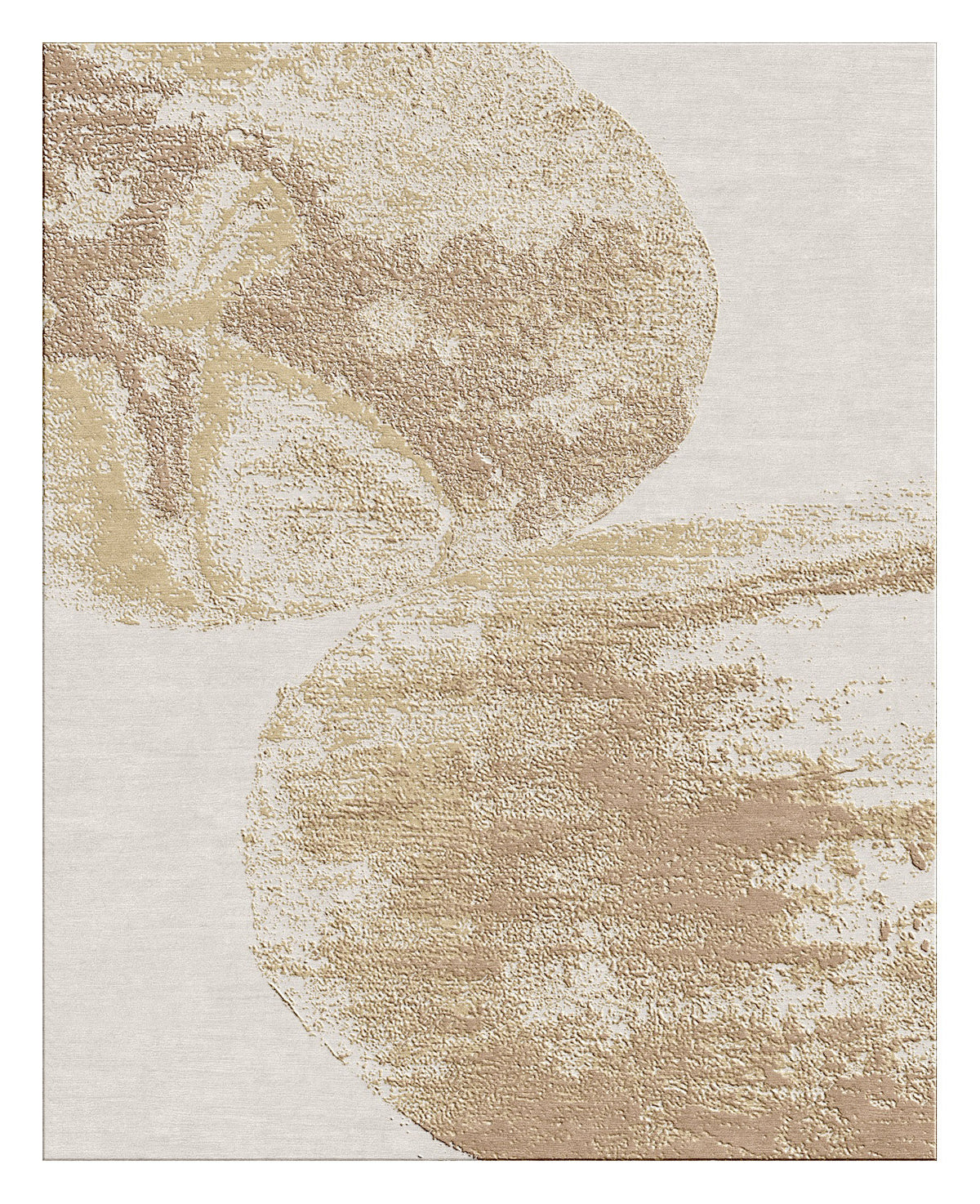 Hand Knotted Wool Contemporary Beige Brown Area Rug