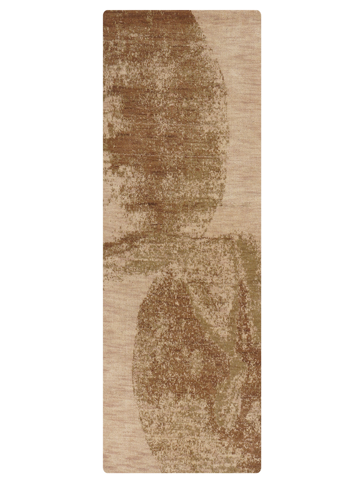 Hand Knotted Wool Contemporary Beige Brown Area Rug