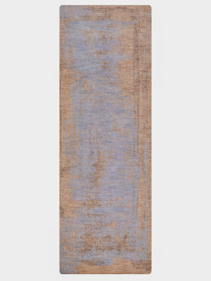 Hand Knotted Wool Abstract Blue Brown Area Rug — rug only