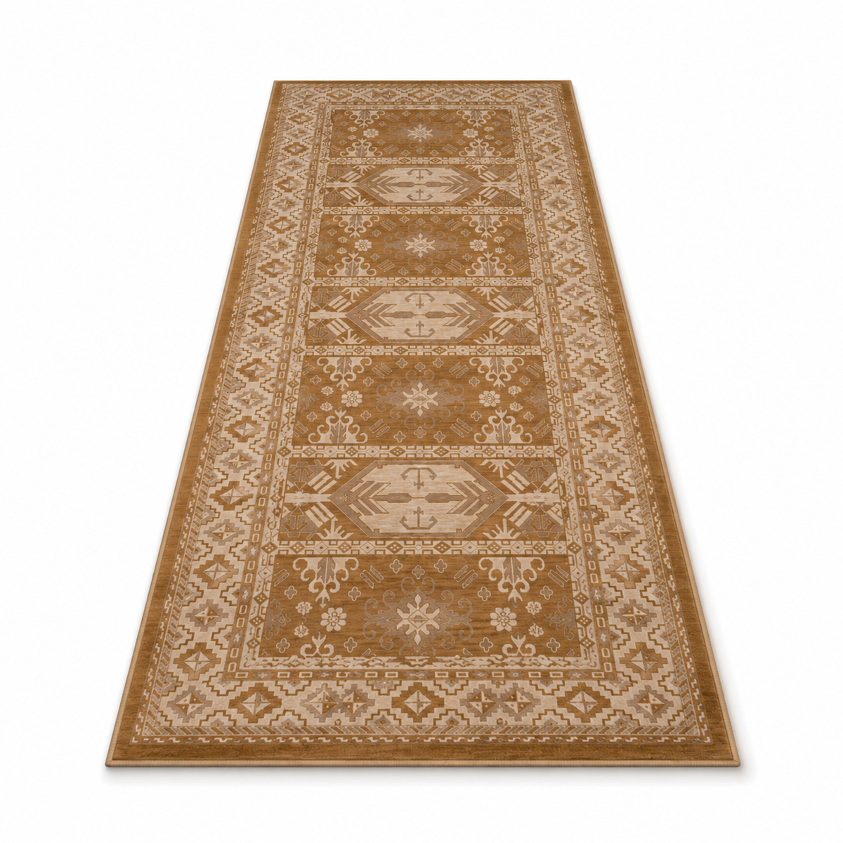 Hand Knotted Wool Oriental Brown Beige Area Rug