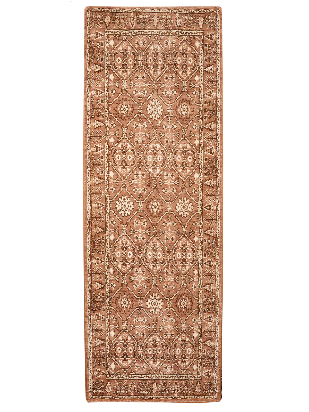 Traditional Oriental Light Brown Beige Patterned Rug
