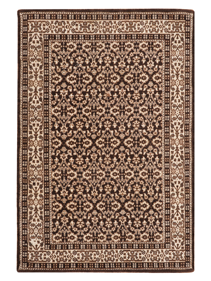 Hand Knotted Wool Oriental Brown Beige Area Rug — rug only