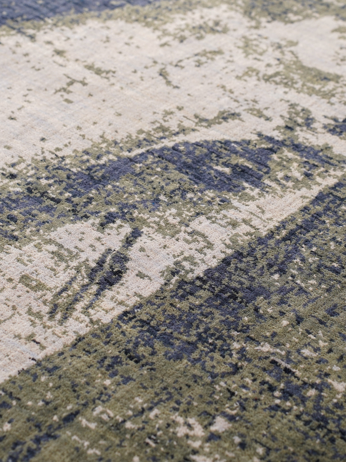 Hand Knotted Wool Abstract Multicolor Runner Area Rug