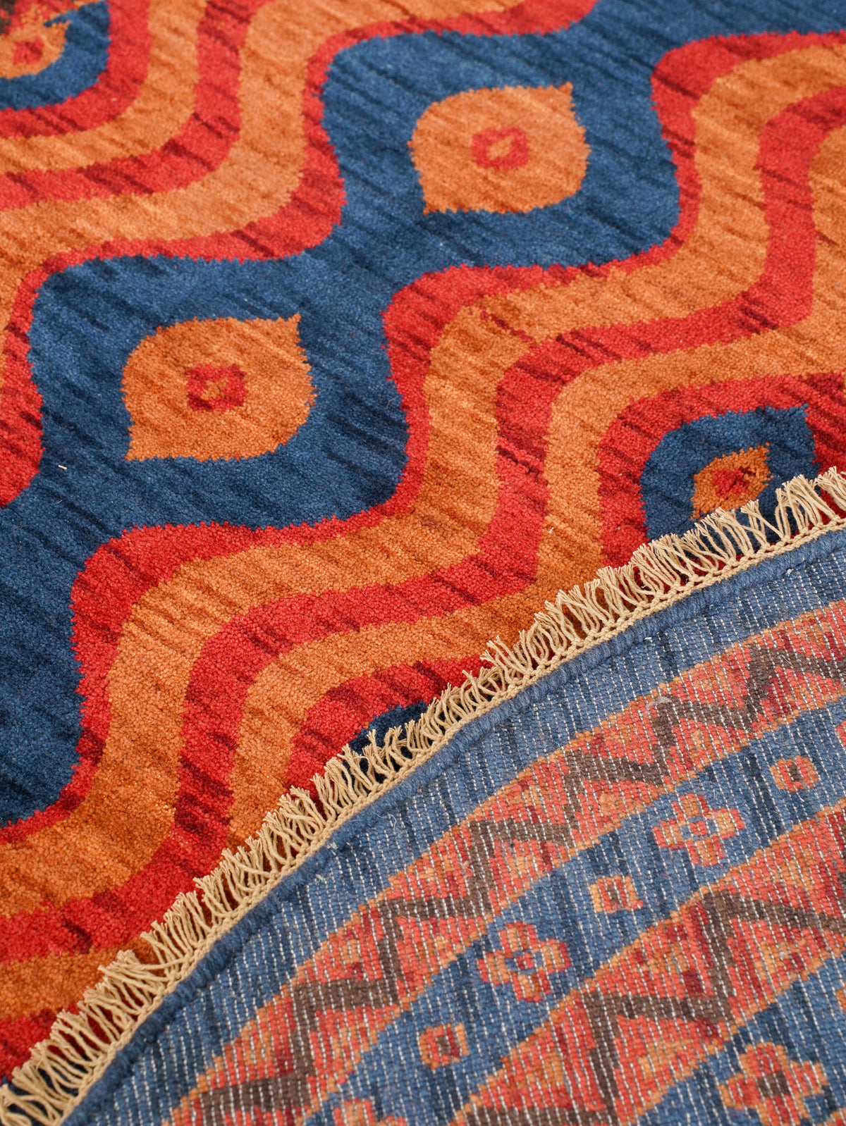 Handmade Oriental Wool Area Rug – Multicolor