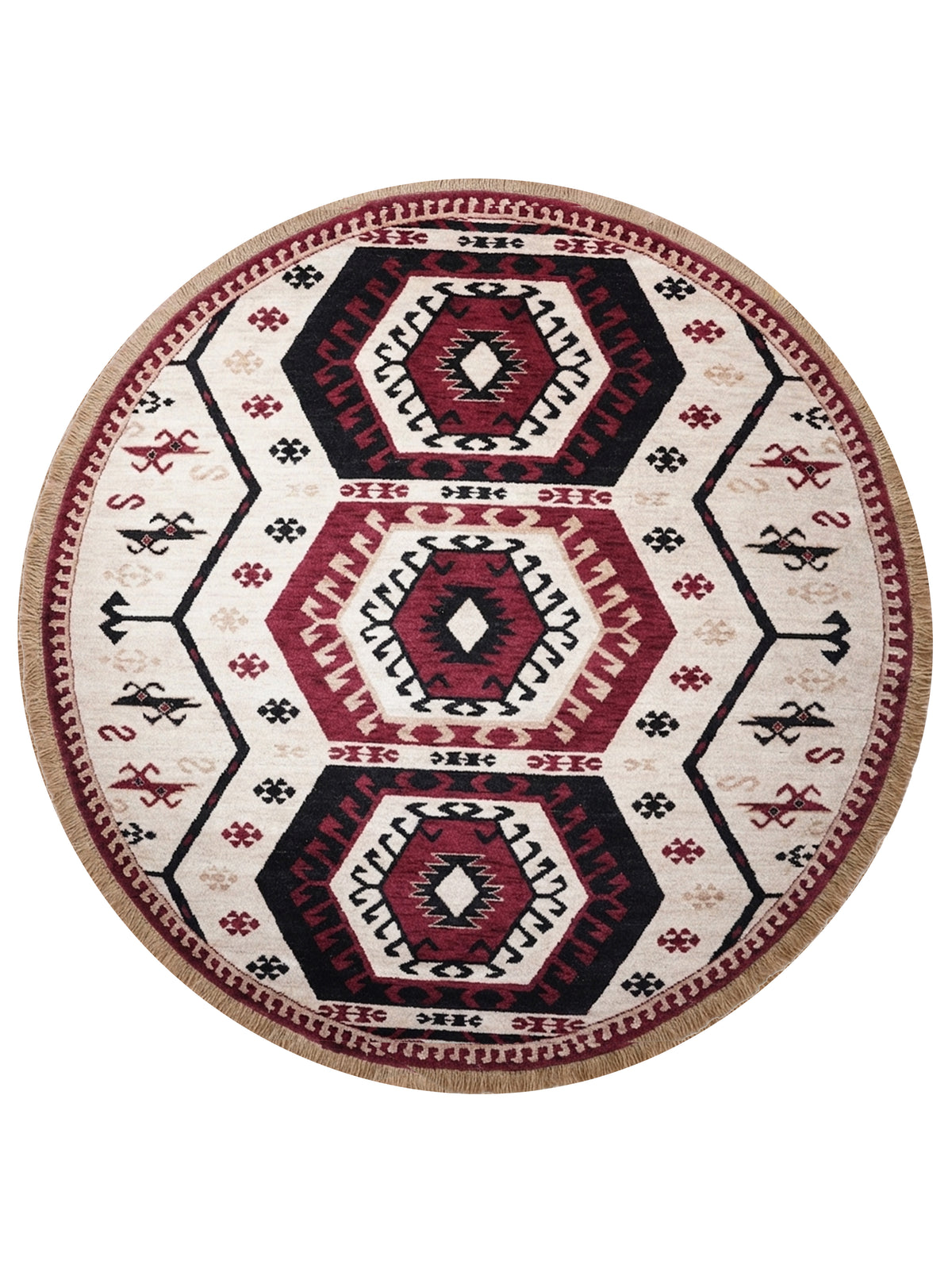 Handmade Multicolor Oriental Wool Area Rug
