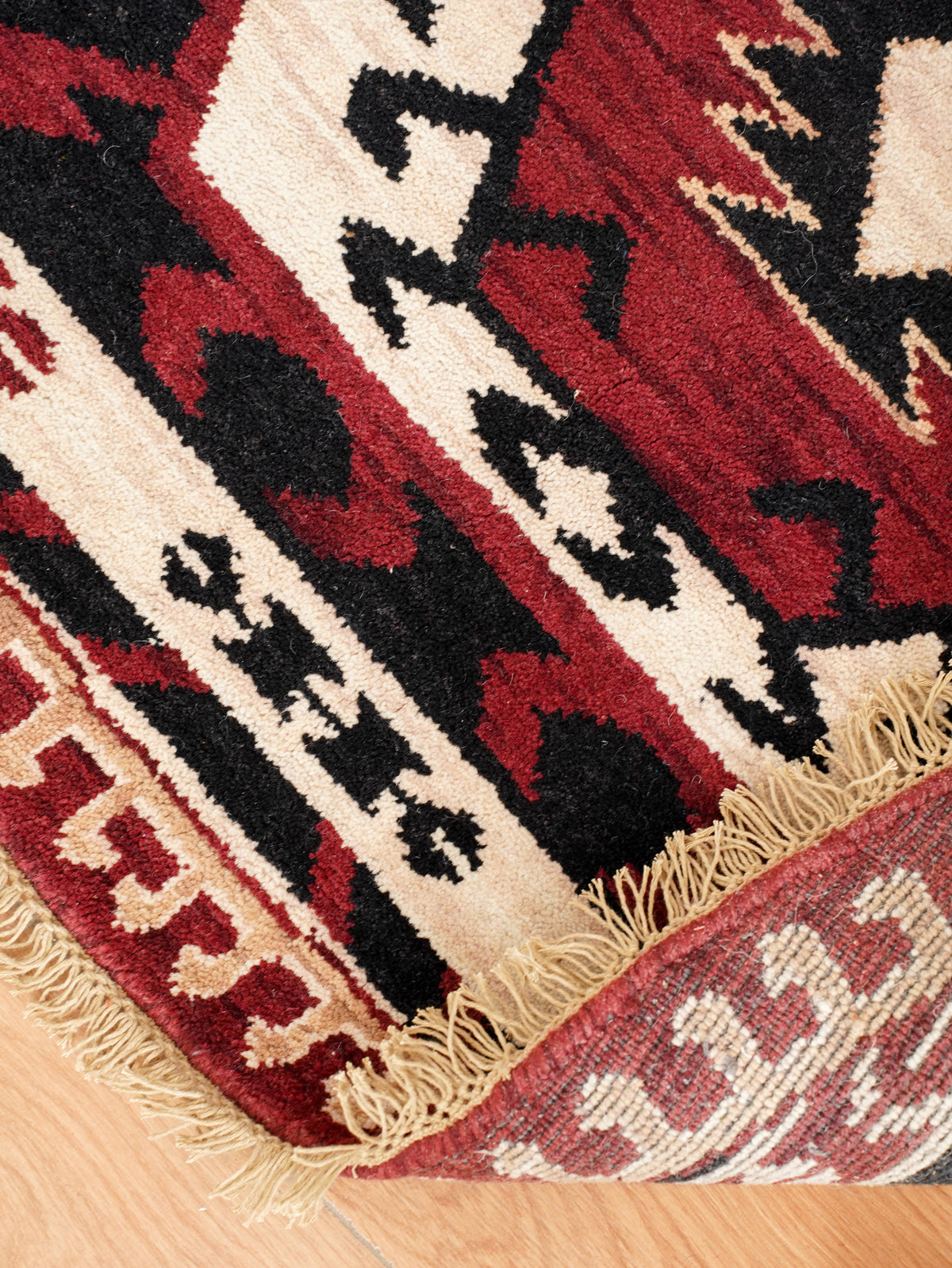 Handmade Multicolor Oriental Wool Area Rug