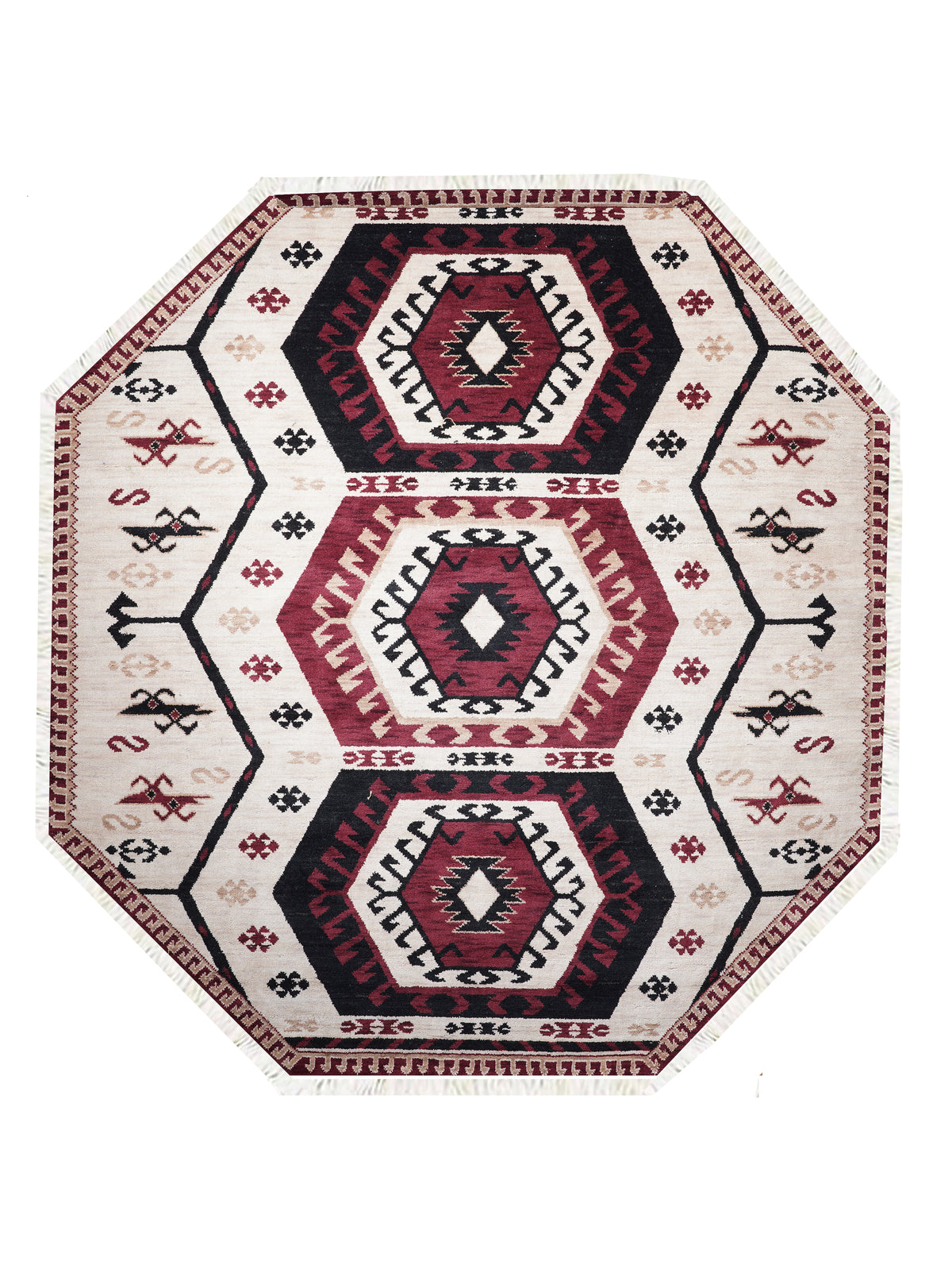 Handmade Multicolor Oriental Wool Area Rug