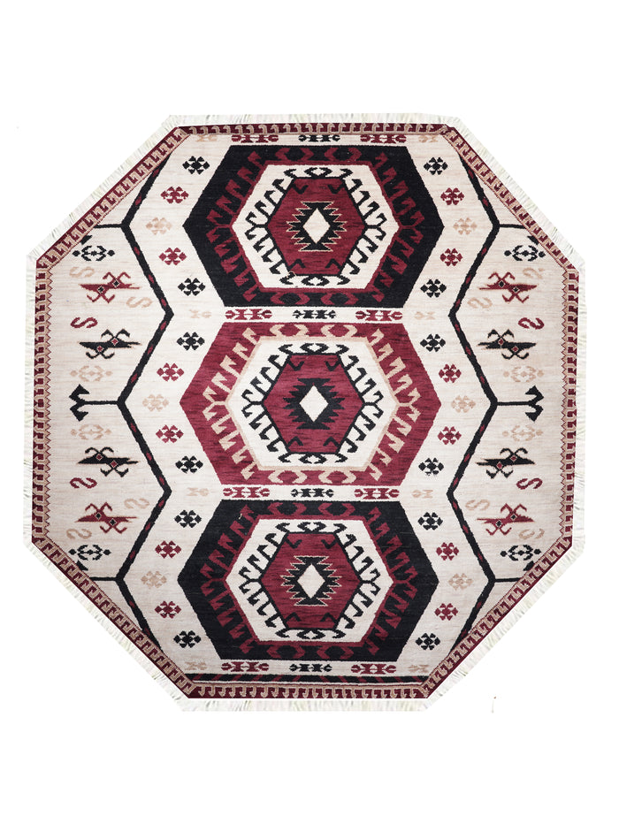 Handmade Multicolor Oriental Wool Area Rug — rug only
