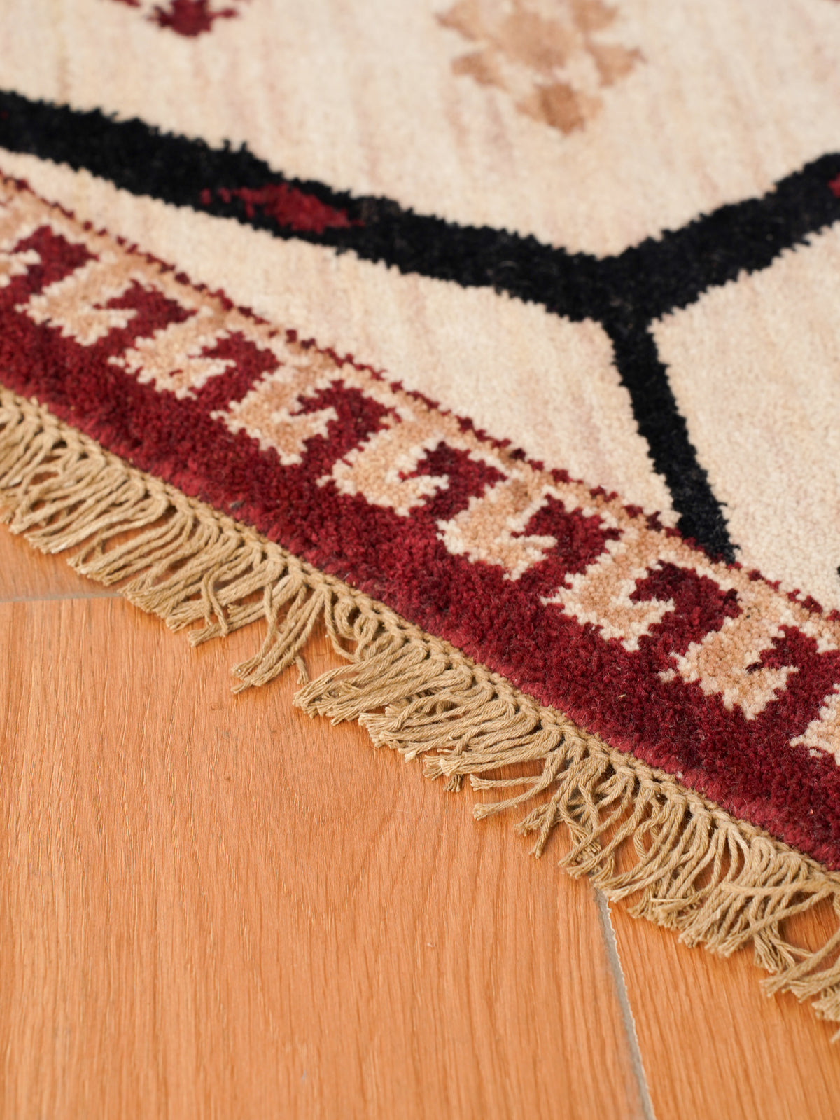 Handmade Multicolor Oriental Wool Area Rug