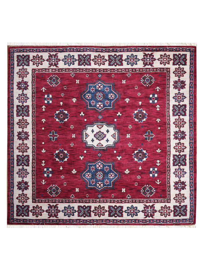 Handmade Multicolor Tribal Oriental Wool Area Rug — rug only