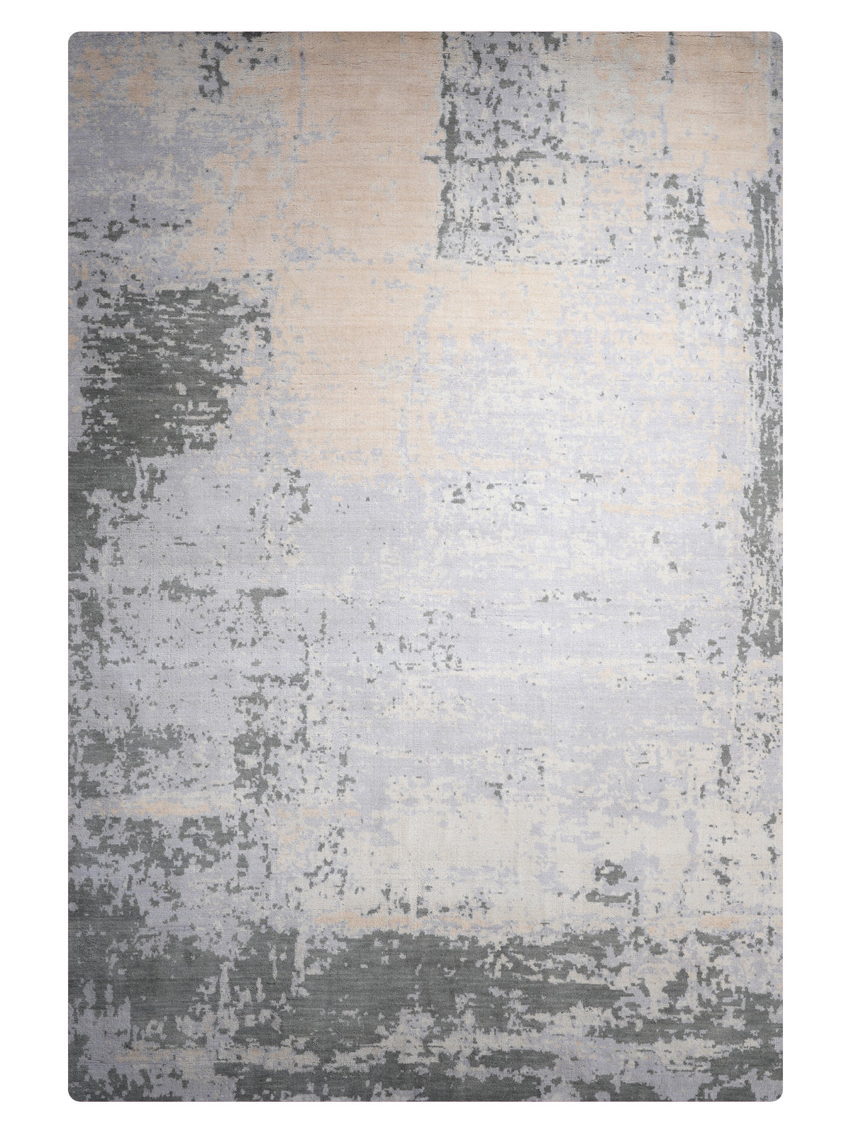 Modern Multicolor Abstract Distressed Area Rug
