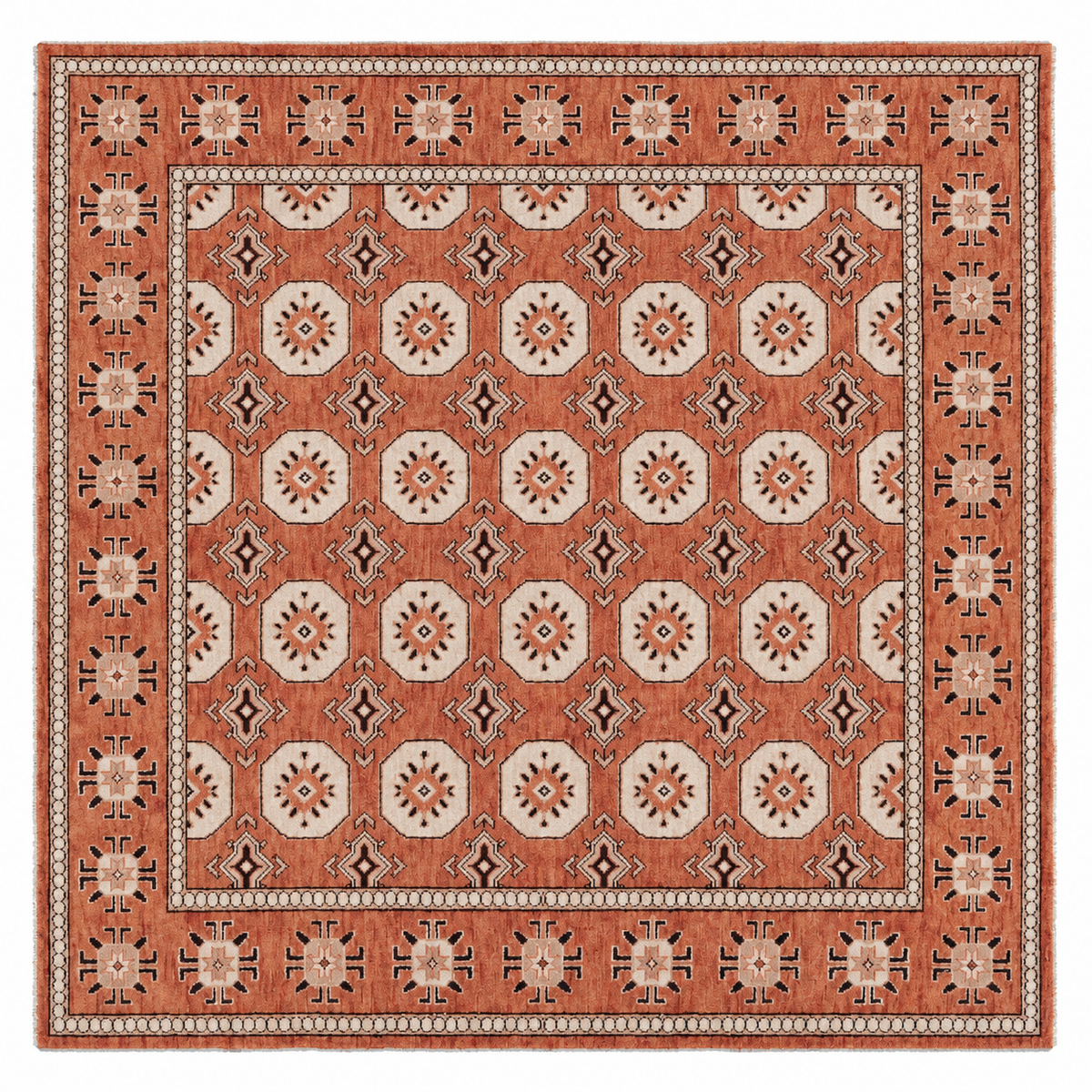 Hand Knotted Wool Multicolor Oriental Area Rug