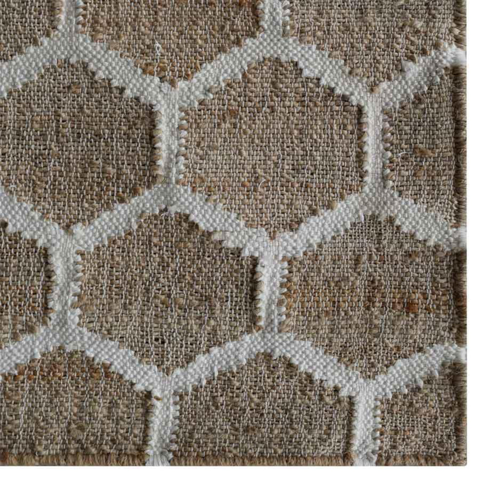 Grid Jute Braided Rug