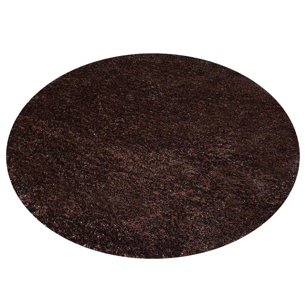 hand-tufted-shag-polyester-round-rug-solid-brown-side 2