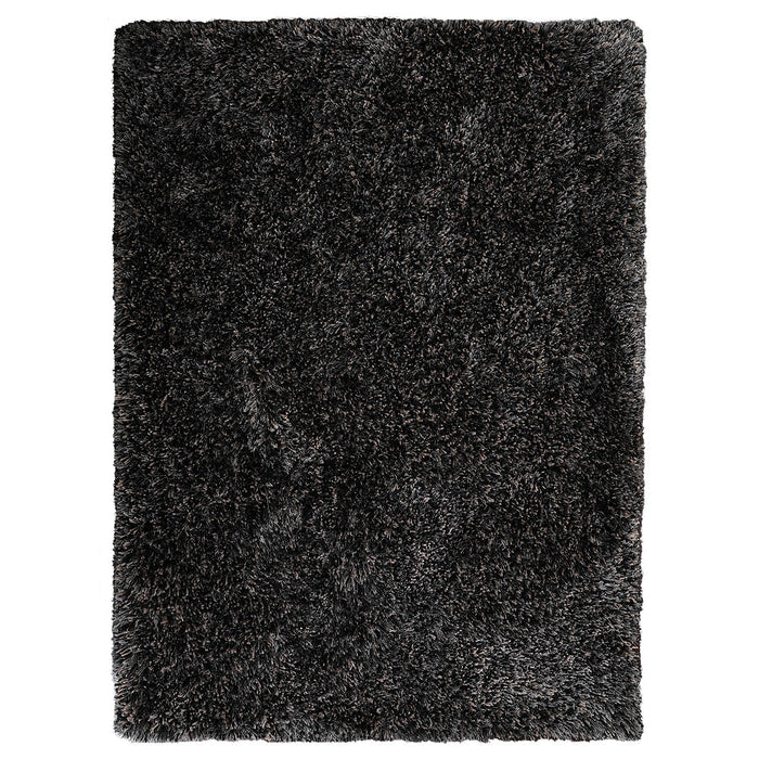hand-tufted-shag-polyester-area-rug-solid-black-silver-side 1