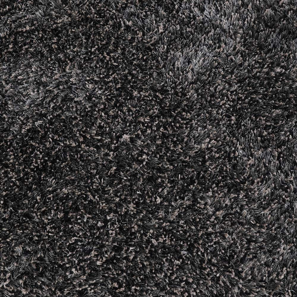 hand-tufted-shag-polyester-round-rug-solid-black-silver-closeup 1