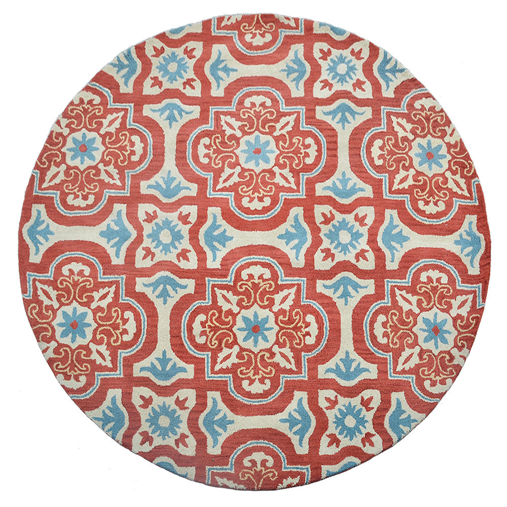 hand-tufted-wool-round-rug-floral-red-beige-side-1