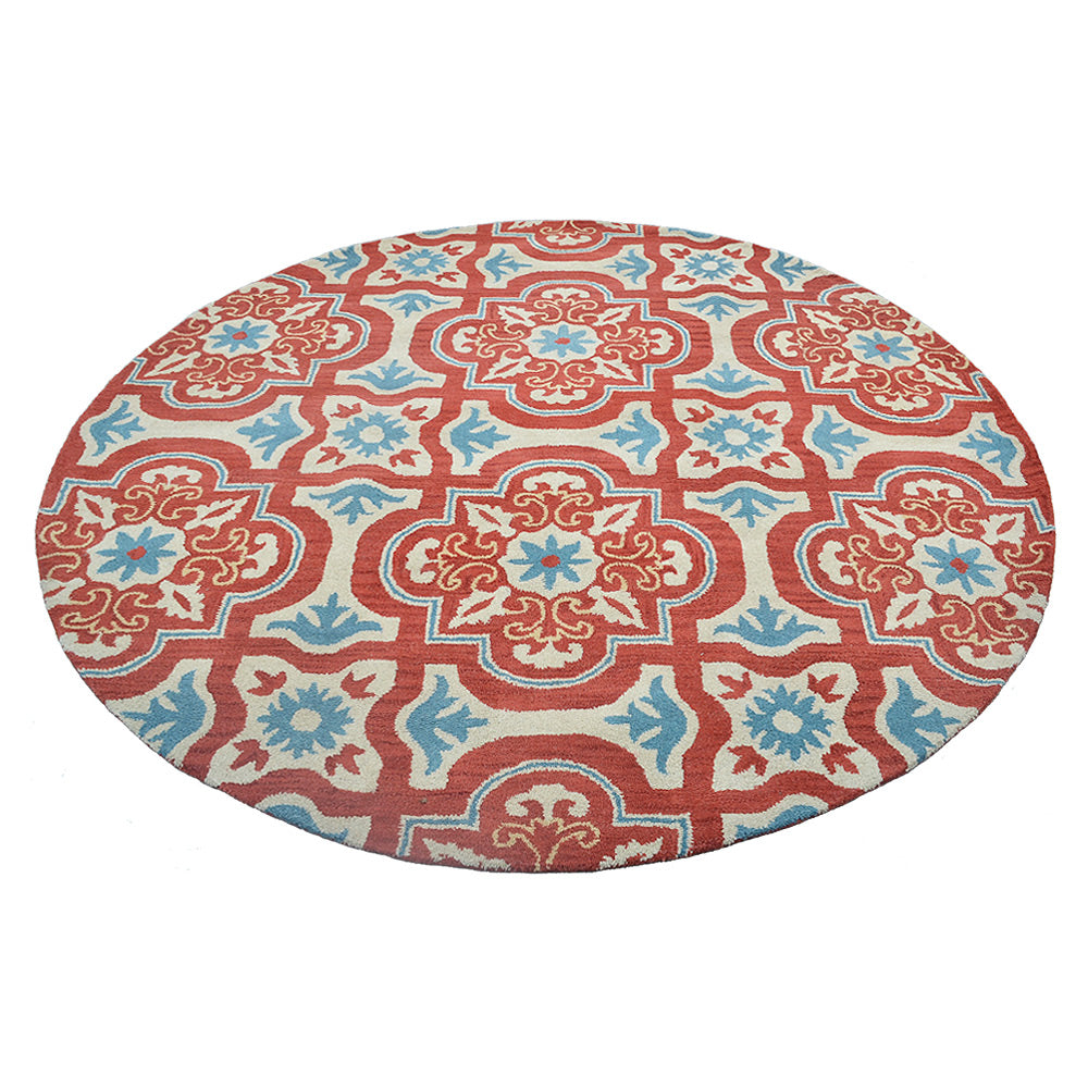hand-tufted-wool-round-rug-floral-red-beige-side-2