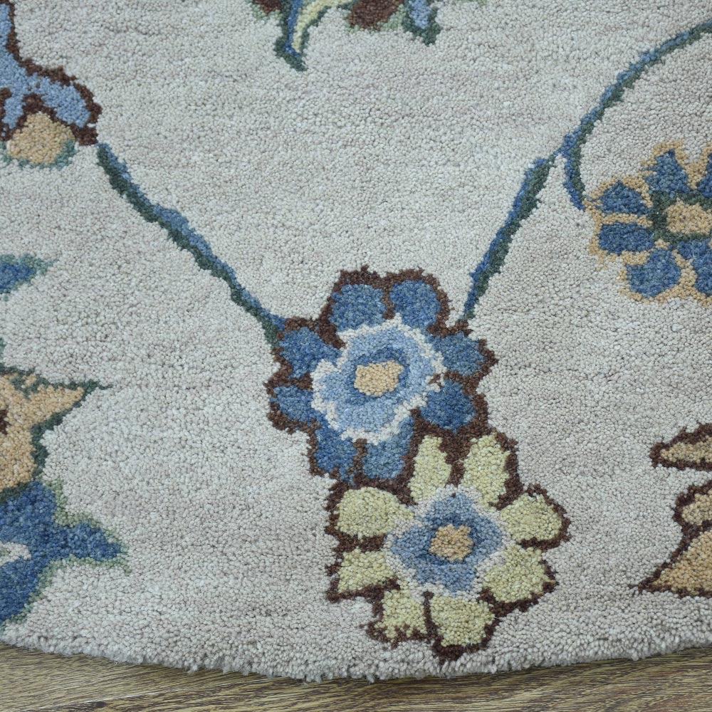 hand-knotted-wool-floral-cream-round-rug-closeup-2