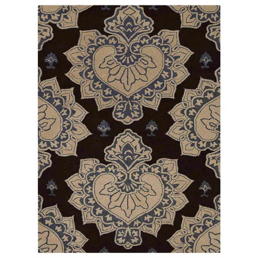 hand-tufted-wool-area-rug-floral-cream-brown-side 1