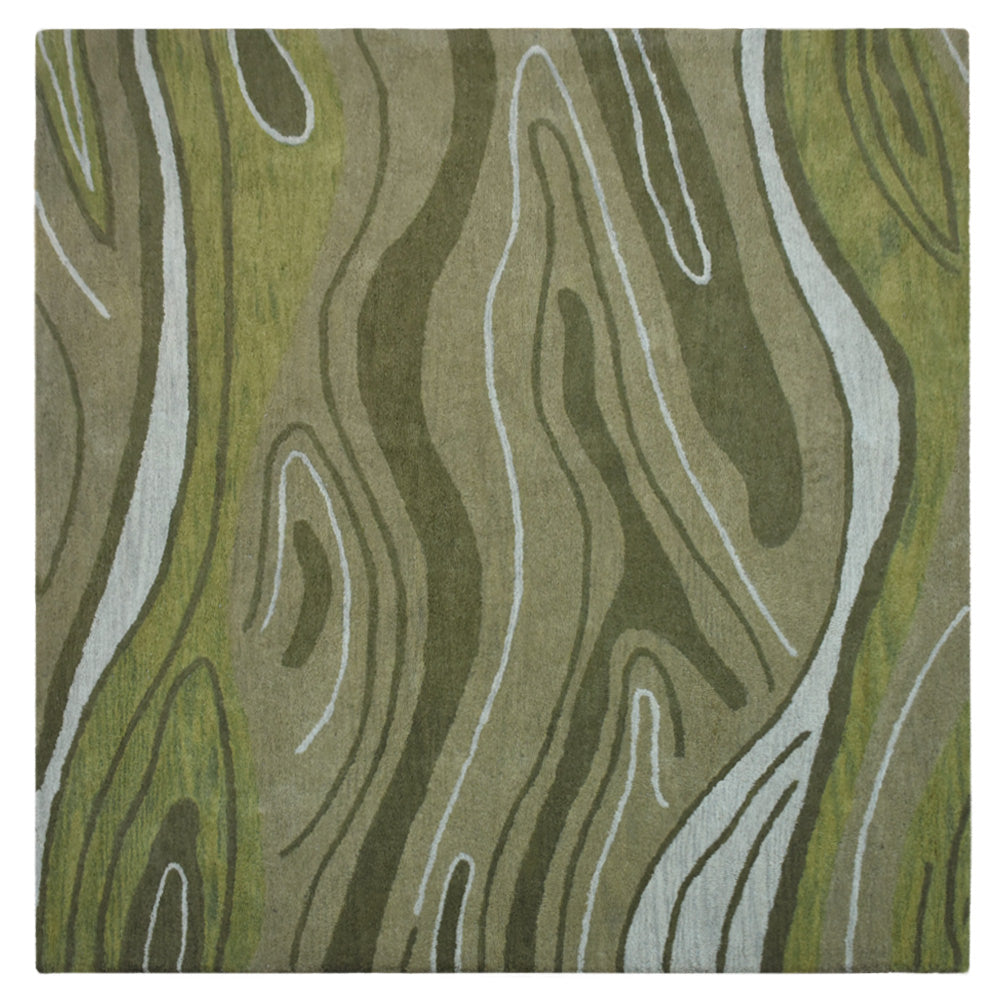hand-tufted-wool-Square-rug-abstract-green-side-1