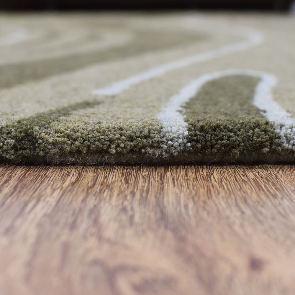 hand-tufted-wool-Square-rug-abstract-green-closeup-4
