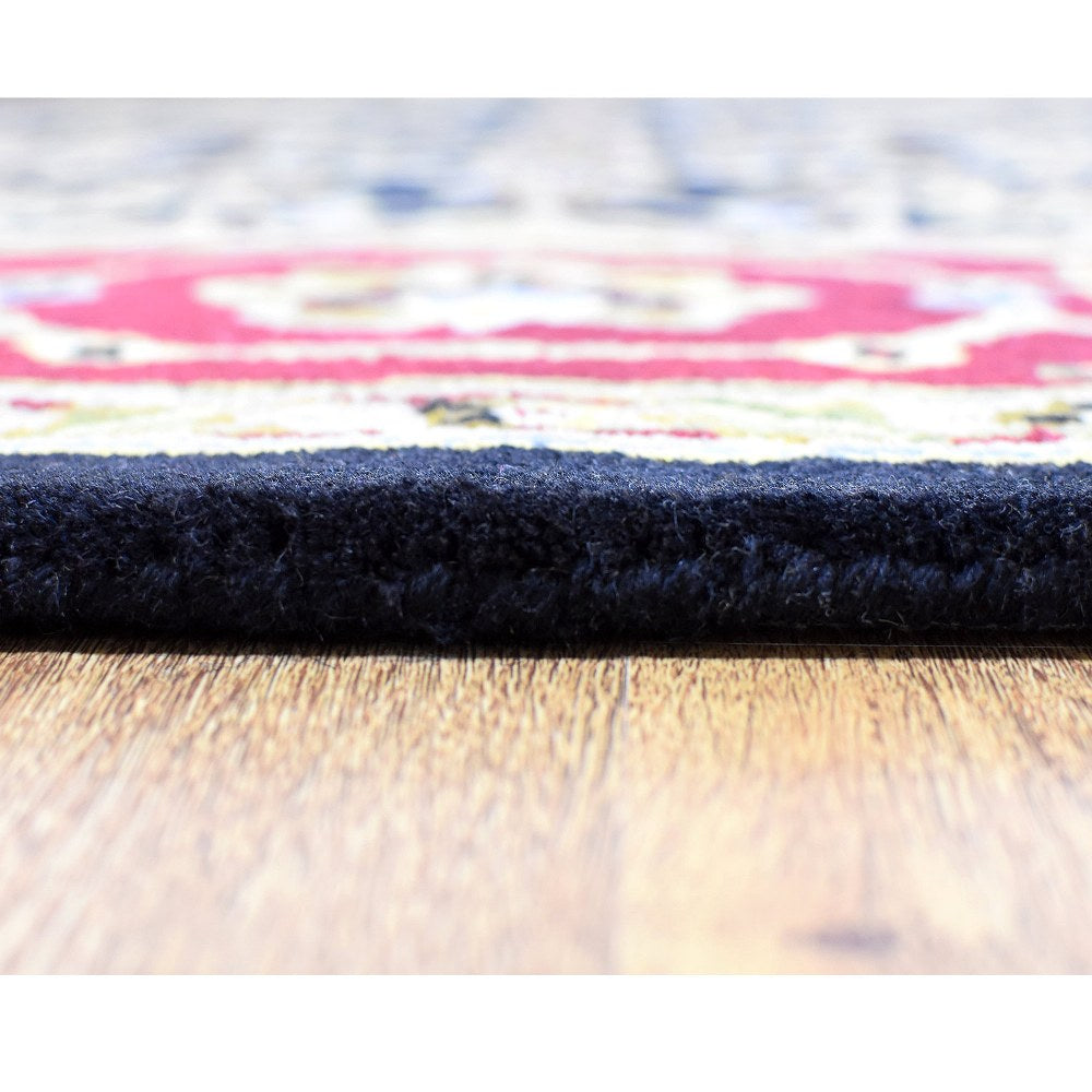 hand-tufted-wool-area-rug-oriental-black-red-closeup 2