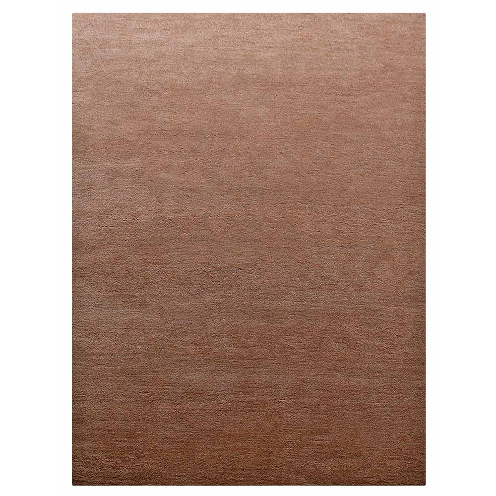 Minimalist Earth Tone Camel Wool Area Rug