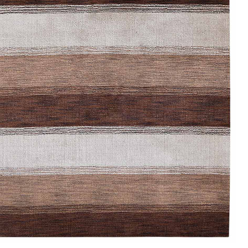 hand-knotted-loom-wool-contemporary-brown-beige-rug-closeup-1