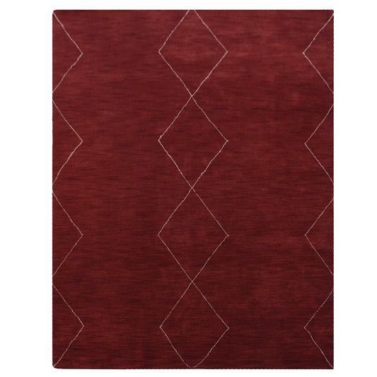 hand-knotted-loom-wool-geometric-red-rectangle-rug-side-1